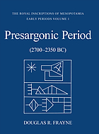 Presargonic period (2700-2350 BC)