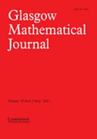 Glasgow mathematical journal.