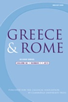 Greece and Rome. Ser. 2.