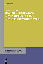 Jewish integration in the German army in the First World War