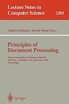 Principles of Document Processing : Third International Workshop, PODP'96 Palo Alto, California, USA, September 23, 1996 Proceedings
