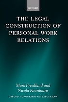 The legal construction of personal work relations