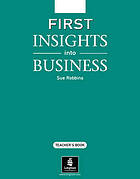 First Insights Into Business Teachers Book Book 2000 - 