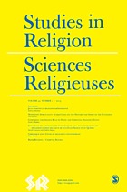 Studies in religion. : Sciences religieuses.