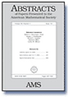 Abstracts of papers presented to the American Mathematical Society.