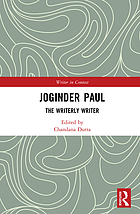 Joginder Paul : the writerly writer