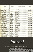 Journal of the House of Representatives. Index.