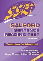 SSRT. Teachers manual : Salford sentence reading test (revised ...