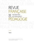 Revue française de pédagogie.