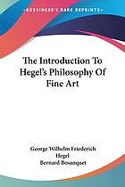 The introduction to Hegel's Philosophy of fine art