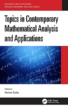 Cover art for Topics in Contemporary Mathematical Analysis and Applications
