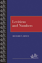 Westminster Bible Companion: Leviticus, Numbers.