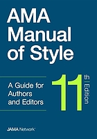 AMA manual of style: a guide for authors and editors