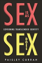 Front cover image for Sex is as sex does : governing transgender identity