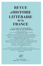 Revue d'histoire littéraire de la France