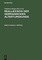 Reallexikon der germanischen Altertumskunde. Germanen, Germania, germanische Altertumskunde : Studienausgabe