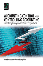 Accounting control and controlling accounting : interdisciplinary and critical perspectives