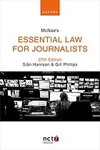Front cover image for McNae's essential law for journalists.