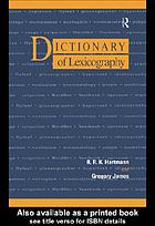 Dictionary of lexicography