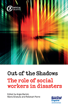 book cover for Out of the shadows : the role of social workers in disasters