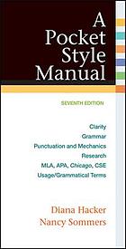 A pocket style manual : clarity, grammar, punctuation and mechanics, research, MLA, APA, Chicago, usage/grammatical terms