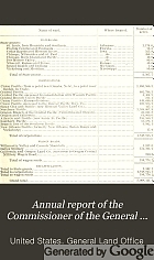 Annual report of the Commissioner of the General Land Office to the Secretary of the Interior