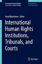 International human rights institutions, tribunals, and courts