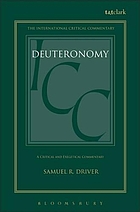 A critical and exegetical commentary on Deuteronomy