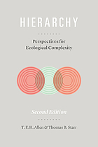 Hierarchy : perspectives for ecological complexity