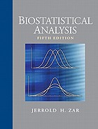 Biostatistical analysis.