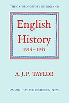 English History : 1914-1945