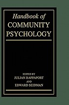 Handbook of community psychology