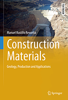 Cover: Construction materials: geology, production and applications