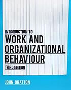 Introduction to work and organizational behaviour