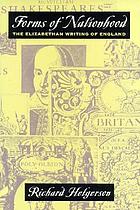 Forms of nationhood the Elizabethan writing of England