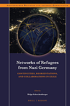 Networks of refugees from Nazi Germany : continuities, reorientations, and collaborations in exile