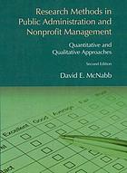 Research methods in public administration and nonprofit management : quantitative and qualitative approaches