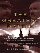 The greatest battle : Stalin, Hitler, and the desperate struggle for Moscow that changed the course of World War II