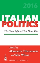 Italian politics : the great reform that never was