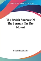 The Jewish sources of the Sermon on the Mount