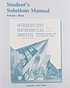 Introductory mathematical analysis for business,... by Ernest F Haeussler Introductory mathematical analysis for business,... by Ernest F Haeussler
