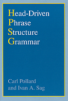 Head-driven phrase structure grammar