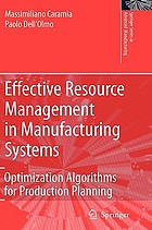 Effective Resource Management in Manufacturing Systems