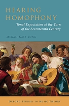 Hearing homophony tonal expectation at the turn of the seventeenth century