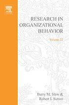 Research in organizational behavior. Volume 22