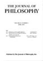 The journal of philosophy.