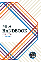 Cover image for the book MLA handbook.