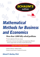 Schaum's outline of mathematical methods for business and economics