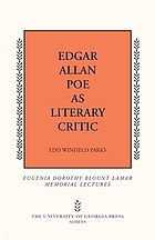 Edgar allan poe as literary critic.