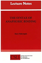 The syntax of anaphoric binding
